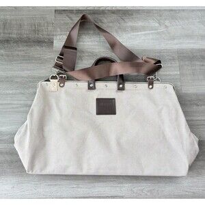 Bespoke Post Line of Trade Stone Gray Weekender Bag Men Canvas Duffle Travel